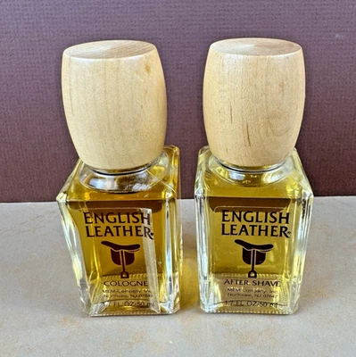 Lote de 2 MEM Cuero Inglés Nuevo 1.7 Fl OZ After Shave & Colonia Splash De Colección Foto 1 de 4