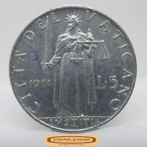 1951 Vatican City 5 Lire - #C46459NQ - Picture 1 of 2