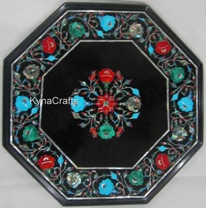 Patio Corner Table Antique Design Inlay Work Marble Coffee Table Top for Hotel - Picture 1 of 6