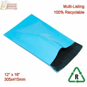 Bolsas de embalaje postales de polietileno Baby Blue Mail 12" x 16" (305 x 405 mm) elige la cantidad  - Imagen 1 de 2