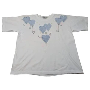 Cactus Core Hearts Flowers Bling Tee OSFA XL Y2K Western Boho Cowgirl - Picture 1 of 14