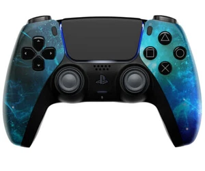 Blue Nebula kundenspezifischer UN-modierter Controller einzigartiges Design kompatibel mit PS5-Original-Zubehör-Hersteller - Bild 1 von 2