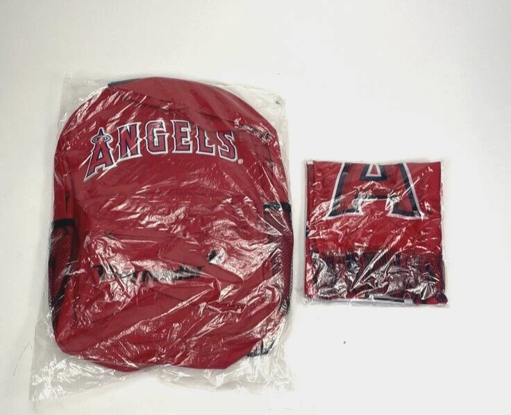 MLB Los Angeles Angels Bundle Stadium Giveaway : Fringe Red Scarf & Red Backpack - Image 1 of 4
