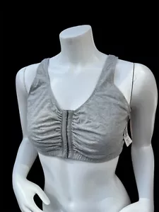 Neu mit Etikett Fruit of the Loom Sport-BH grau Frontverschluss ohne Bügel 40C - Bild 1 von 5