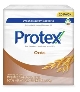 PROTEX OATS Antibacterial Soap NEW Jabon Protex Avena FAMILY PACK 20 BARS - Picture 1 of 2