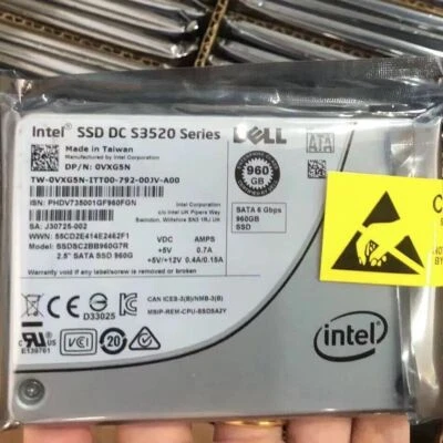 960GB SSD Intel DC S3520 6Gb/s 2.5" DELL SATA SSD SSDSC2BB960G7R DP/N:OVXG5N - Image 1 of 3
