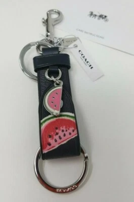 🍉🌟NUEVO CON ETIQUETAS COACH Gatillo Bolsa a Presión Dije Estampado Sandía AUTÉNTICO 🍉🌟 Foto 1 de 4