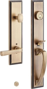 Signature Hardware 479127 - Keyed Entry Leverset, Antique Brass - Picture 1 of 4