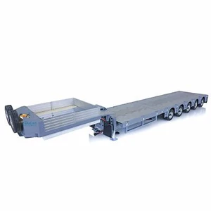 CNC Flat Module Metal 5 Axles Heavy Lowboy Trailer For RC 1:14 Tractor Truck Car - Picture 1 of 11