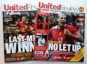2 x Manchester United Premiership Programmes seasons 2005-2006 Bargain - Picture 1 of 2