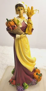 12" Thanksgiving Statue Of Woman At Harvest - Picture 1 of 12