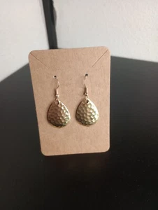 Messing gehämmert tiefe Tasse strukturiert Spinner Klinge Ohrringe, Colorado Spinner - Bild 1 von 2