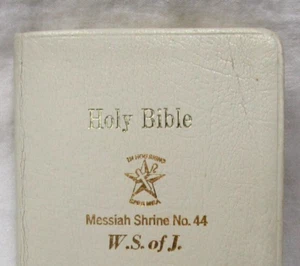 KJV Holy Bible softcover Masonic High Priestess Messiah Shrine W. S. of J. - Picture 1 of 8