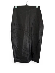 River Island Faux Leather Pencil Skirt Women's Size UK 6 Black PU BNWT RRP £30 - Picture 1 of 8