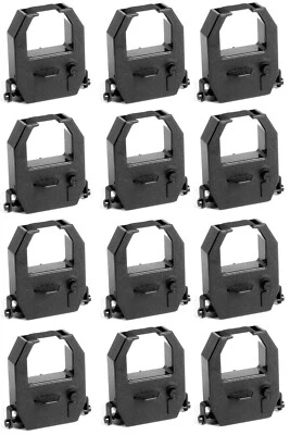 COMPUMATIC (12 Pack) AMANO PIX-200 TCX-45 RIBBON CARTRIDGE CE-315151 BLACK INK, ALL PIX TCX