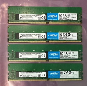 2x Crucial CT4G4DFS8213.9FB1 4GB DDR4-2133 PC4-17000 ECC Unbuffered RAM | 8GB - Picture 1 of 1