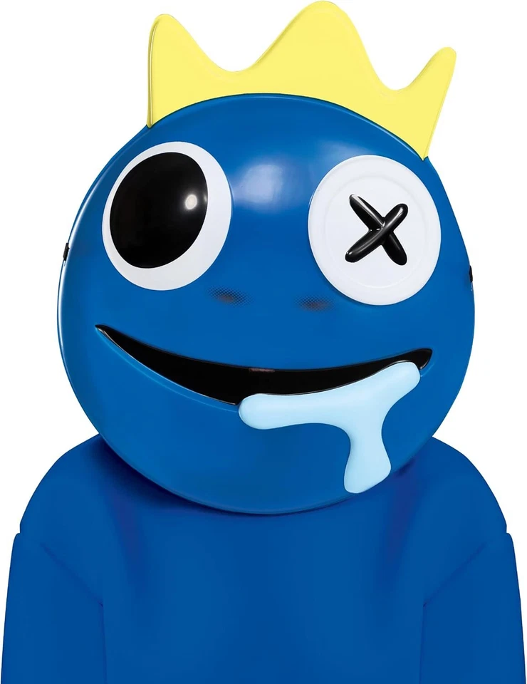 Máscara de plástico azul arco-íris amigos vestido fantasia Halloween criança fantasia acessório - Imagem 1 de 1