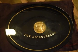 The BICENTENARY Oval Glass Plate and Coin Medaillon 200 Years of Free Enterprise - Bild 1 von 1