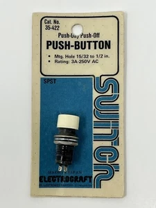 Vintage GC Electronics Push On Off Switch Button 3A - 250V SPST Made in Japan - Picture 1 of 5