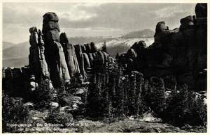 Riesengebirge, Die Dreisteine mit Blick nach der Schneekoppe, ca. 30er/40er J. - Picture 1 of 2