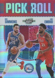 2020-21 Contenders Optic Basketball Pick n Roll #19 Joel Embiid Ben Simmons