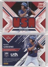 2019 Panini Elite Extra Edition USA National Team Materials Red /49 Riley Greene