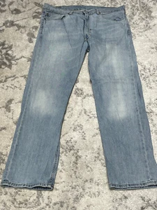 Levis 505 Jeans Mens 36x29 Tag 36x30 Regular Fit Straight Light Wash Denim - Picture 1 of 13