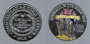 MEDALLÓN - GRAN GUERRA ANZAC SOLDADOS JUNTOS - NUEVO EN PLÁSTICO DESLIZAMIENTO AUSTRALIA - Imagen 1 de 2