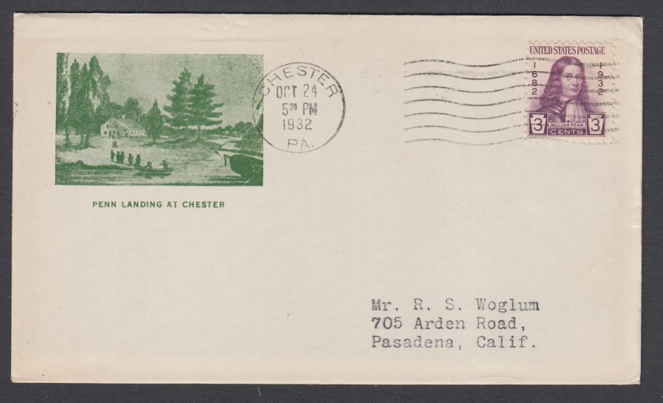 US Planty 725-1b FDC. 1932 3c Daniel Webster, A.E. Gorham cachet, addressed - Image 1 of 1