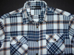 Men's Polar King Blue Plaid Cotton Flannel Snap Shirt Size XLT - Picture 1 of 9