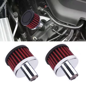 2pcs Car Cold Air Intake Filter Tool Kit Red Auto Interior Accessories Universal - Foto 1 di 12