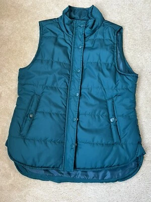 Colete acolchoado verde feminino True Craft outono inverno tamanho médio em excelente estado usado - Imagem 1 de 4