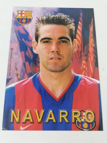 POSTCARD FERNANDO NAVARRO FC BARCELONA 2002-2003 FOOTBALL POSTCARD BARÇA Cover