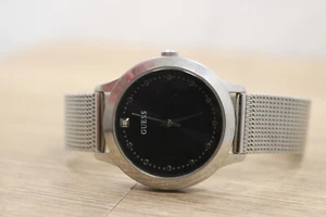 GUESS U1197l1 Diamond Marker Classic CHELSEA SS Slim Bracelet Watch NB 6" - Picture 1 of 6