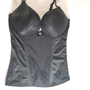 Victoria's Secret 34B Bombshell Bustier Corset Black Bling Lace Adds 2 Cups - Picture 1 of 6
