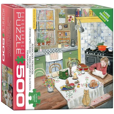 Afterschool Homework 500 Piece Jigsaw Puzzle Eurographics New - Image 1 of 2
