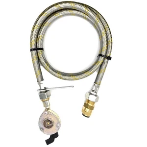 1.5M Hose, SWIVEL W20 RH Fitting And 21mm Clip On Type Gas Bottle Adapter - Picture 1 of 8
