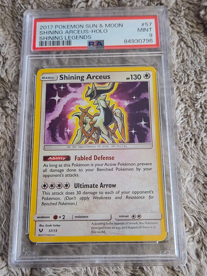 POKEMON SHINING LEGENDS SHINING ARCEUS #57 HOLO FOIL PSA 9 MINT #44378574 - Image 1 of 1