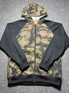 Columbia Auburn University Camo Hoodie Jacket Mens L Black/Camo Full Zip LOGO - Picture 1 of 12