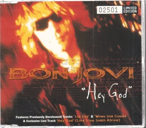 Bon Jovi Hey God CD UK Mercury 1996 with numbered sleeve JOVCD21 - Picture 1 of 1