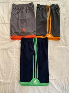 Lot Of 3 Adidas Boys Athletic Shorts Mesh Youth Medium 10-12 Loose - Picture 1 of 3