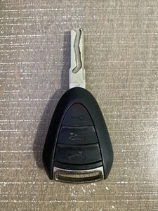 OEM PORSCHE REMOTE HEAD COMBO KEY FOB FCC: LXP-VIM2442 (3-BUTTON) BLACK GOOD - Picture 1 of 2