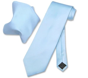 Juego de corbata y pañuelo para hombre Vesuvio Napoli color AZUL BEBÉ LISO - Imagen 1 de 2