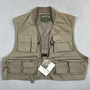 Chaleco Orvis Clearwater Para Hombres Grande Beige Pesca con Mosca Bolsillos Utilitarios Gorpcore Nuevo - Imagen 1 de 12