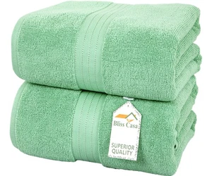 100% Cotton Bath Sheets - Set of 2 Ultra Soft & Highly Absorbent Thick Bathro... - Picture 1 of 9