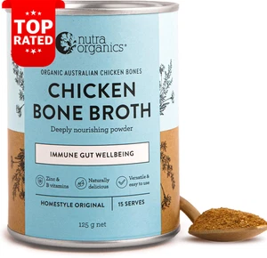 Chicken Bone Broth Powder 125G Nutritious Homestyle Boost Energy Gut Wellbeing - Picture 1 of 10