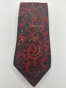 Robert Talbott erstklassige Seidenkrawatte rot Paisley Blumenmuster 59 x 3,5 Zoll hergestellt in den USA - Bild 1 von 15