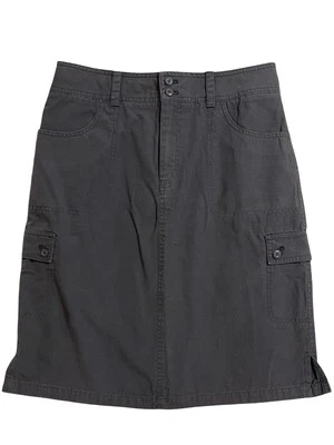 EDDIE BAUER 蓝色工装及膝裙拉链飞口袋女式 8 码常规全新带标签 — 第 1/4 张图片