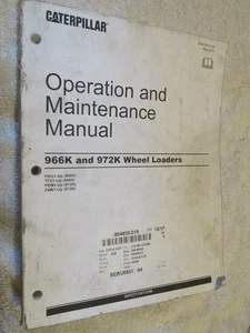 Manual de mantenimiento del operador del propietario cargadoras de ruedas CAT Caterpillar 966K 972K LIBRO - Imagen 1 de 6