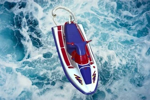 Telefono Vintage Telemania Jet Ski Pulsante Testato Anni 90 Spiaggia - Foto 1 di 6